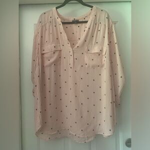 Torrid women’s size 4X pink & black blouse